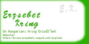 erzsebet kring business card